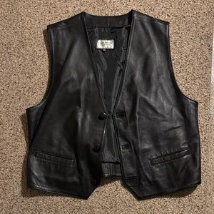 Black Leather Vest